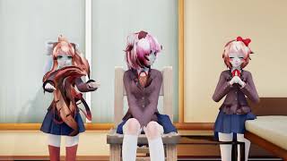 【MMD+Dl】 DokiDoki Literature Club MEME