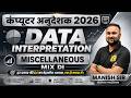 Computer Anudeshak 2026 Maths | Data Interpretation (Miscellaneous Mix DI) | MCQ | Manish Sir