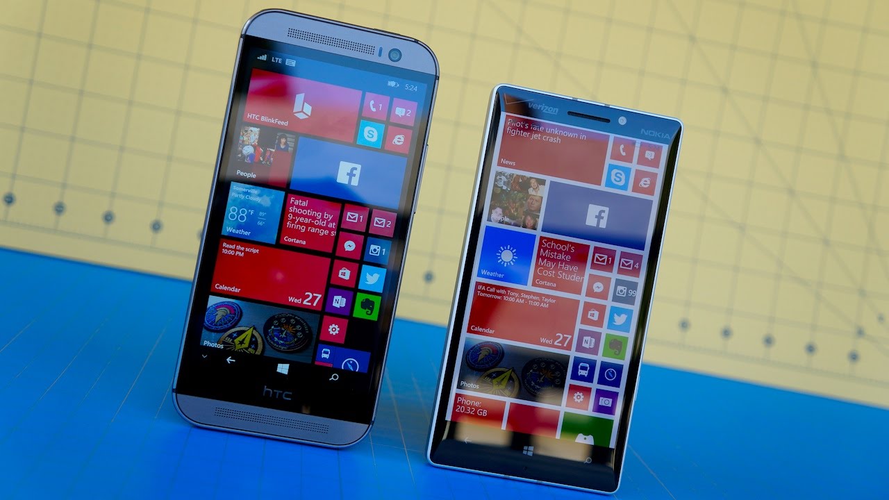 HTC One M8 for Windows y Nokia Lumia Icon - Comparación
