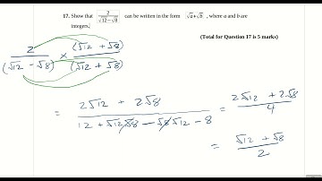 Pearson-Edexcel GCSE to A-level Transition Algebra Exam Questions Q17
