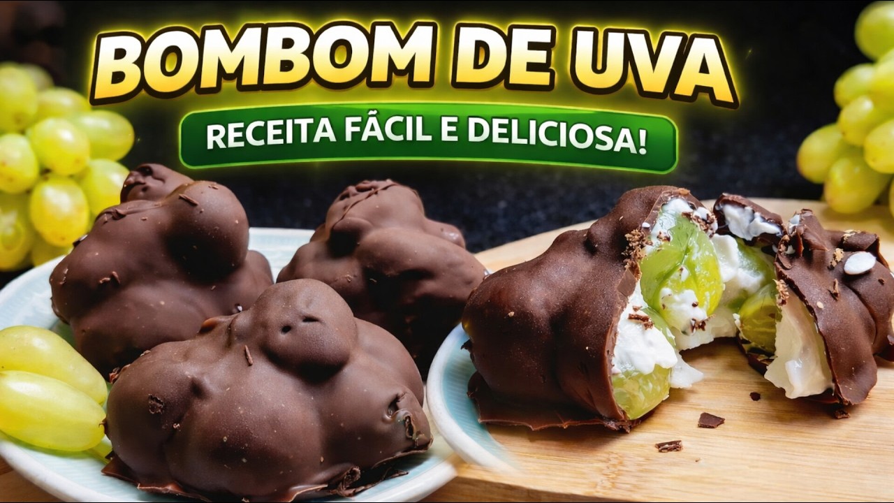 Bombom de Uva com Iogurte🍇 | Receita Fácil e Irresistível