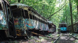 Exploring the ABANDONED Pennsylvania TROLLEY GRAVEYARD