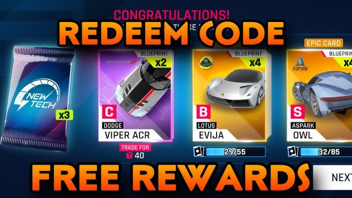 Asphalt 9 - REDEEM the Gift Code to Claim 125 Tokens + 75000 Credits 🥳 