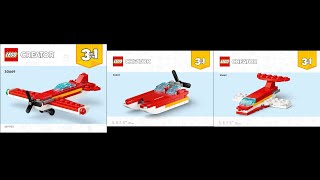LEGO 30669 Instructions | Creator 3in1 | Iconic Red Plane | All 3 Books | Polybags