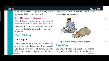 Class 6 science/chapter-5/separation of substances/Explaination in Hindi /Part-1