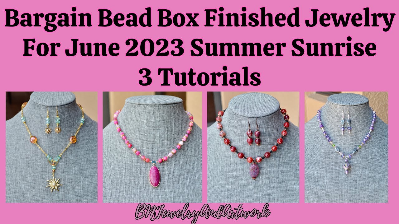 Bargain Bead Box Finished Jewelry For June 2023 Box Summer Sunrise 