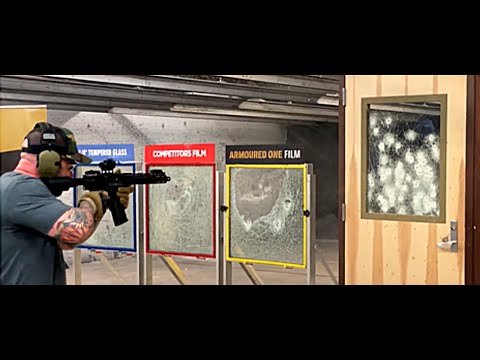 Live Security Glass & Film Demo At a Shooting Range in San Antonio TX March 2023