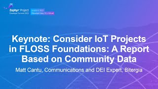 Famous Keynote: Consider IoT Projects in FLOSS Foundations: A Report Based on Community Data - Matt Cantu Net Worth