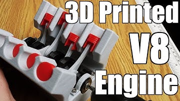 3D Printed V8 Engine Model - Timelapse & Assembly