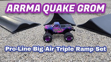 Arrma Quake Grom First Drive & Bash. Pro-Line Big Air RC Triple Ramp Set.
