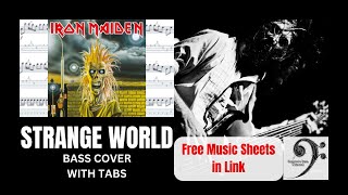 Strange World by Iron Maiden - Bass Cover (tablature & notation included)