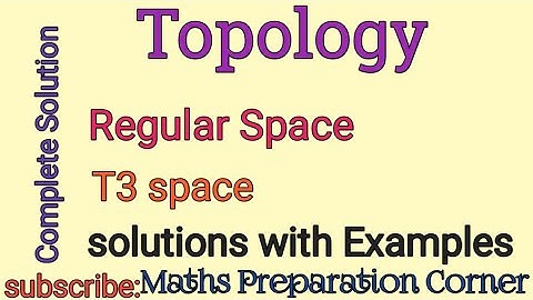 T3 Space ||Regualr Space || in Topological Space. Explanation with examples in urdu