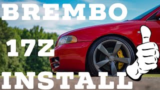 Audi B5 S4 BBK Brembo 17Z Brake Install 600 Diy Brembo Big Brake Kit Unlocked 18z 17z Calipers For Audi Vw Bmw