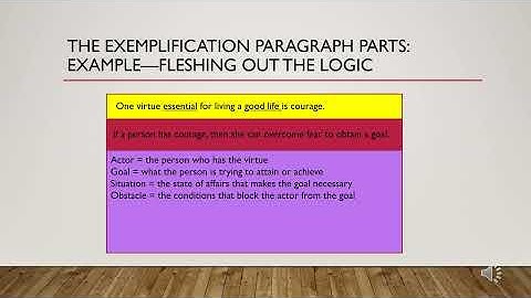Paragraph Building:  The Exemplification Essay