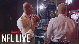 Matt Hasselbeck, Tim Hasselbeck Compete In NFL Pop-A-Shot | NFL Live | ESPN