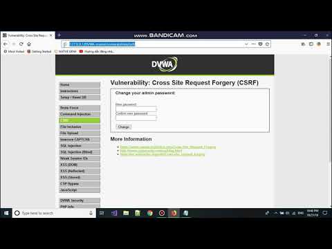 csrf attack dvwa