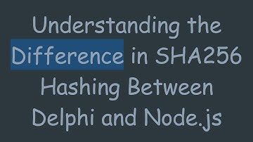 Understanding the Difference in SHA256 Hashing Between Delphi and Node.js