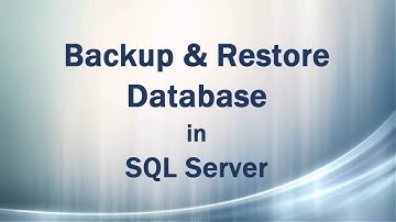How to Backup and Restore database in SQLSERVER 2008 R2