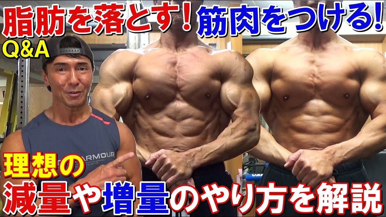 【基本】脂肪を落として筋肉をつける減量や増量の理想のやり方！カロリーやPFCバランスの計算方法などを詳しく解説【Q&A】
