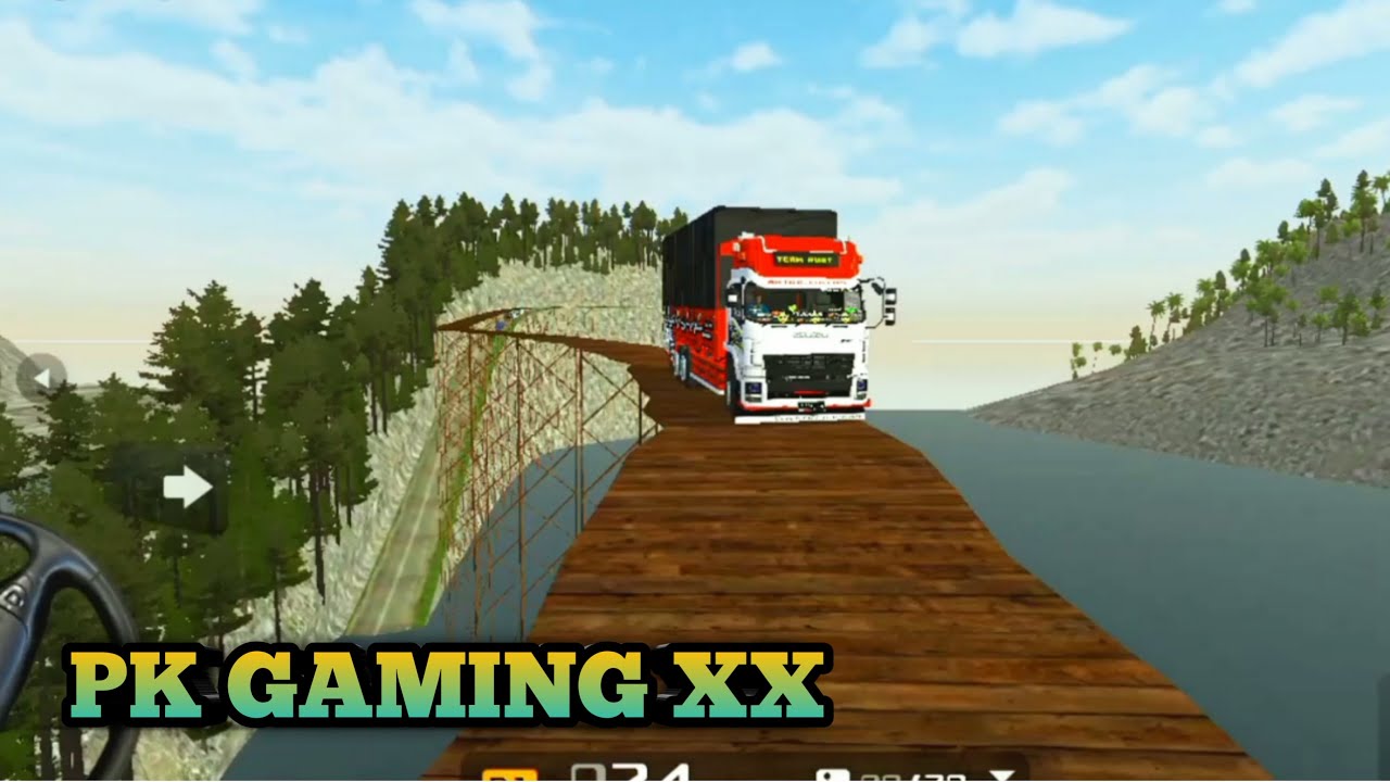 drive truck on danger road. | bus simulator indonessia | new gameplay