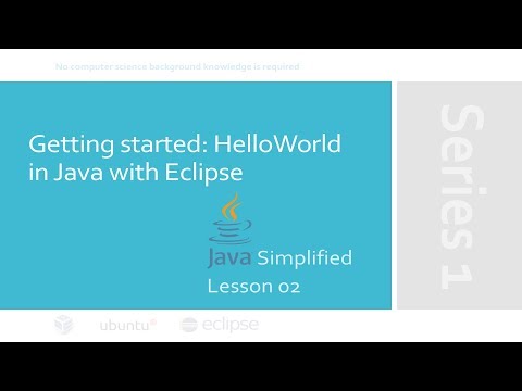 Hello World in Java with Eclipse under Linux Ubuntu -- Getting Started | JAVA Simplified 02