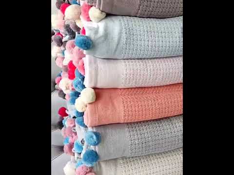 Сіре бавовняне піке. 200х220см. Dantela Туреччина., видео 1