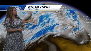 Partly sunny Sunday, then rain returns tonight into Monday