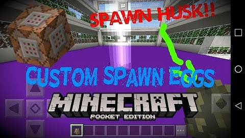 How to make custom Spawn Eggs Minecraft Pocket Edition | Command Blocks