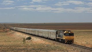 LONGEST STRAIGHT SECTION OF RAILWAY IN THE WORLD: Trains on the Trans Australian Railway