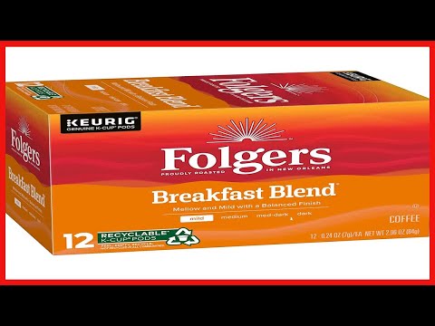 Folgers Breakfast Blend Mild Roast Coffee, 72 Keurig K-Cup Pods
