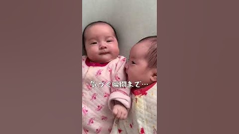 【双子】重大なミスに気づいた赤ちゃん