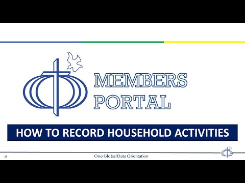 Members Portal - How to record Household Activities