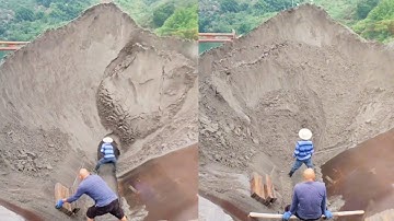 Sand Ship Unloading And Decompression Video/Relaxing video