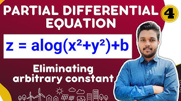 Partial Differential Equations | Eliminating arbitrary constant | Example Solved 4 | Mathspedia |