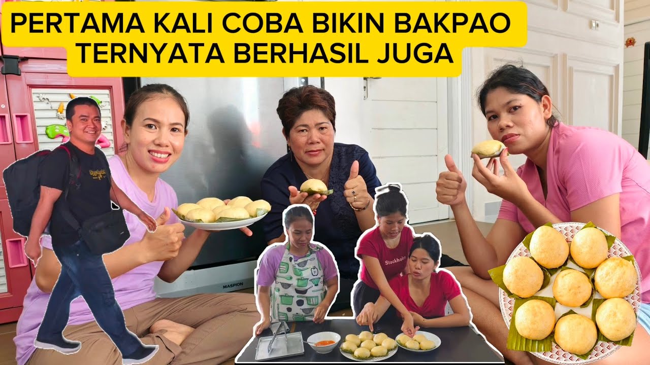 BIKIN BAKPAO ISI BENGKUANG KELUARGA SANGAT SUKA & SUAMI PERGI JEMPUT ABANG IPAR