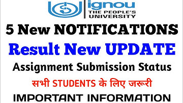 #ignou 5 New NOTIFICATIONS || New Updates @TIPSGURUEDUCATION  for all Students