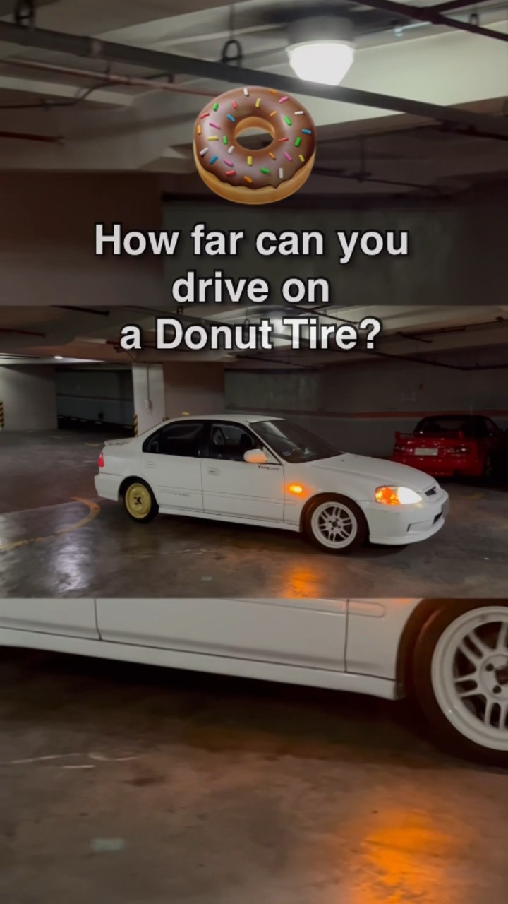 how far can you drive on a donut tire