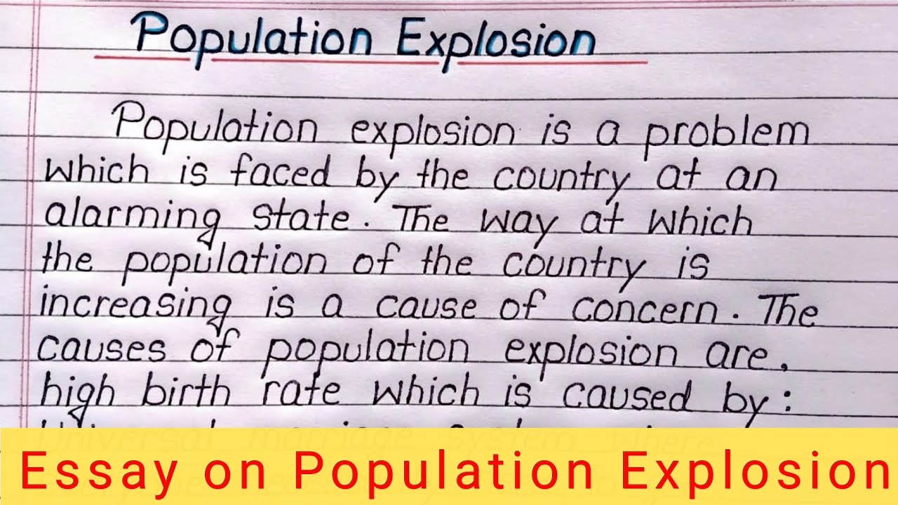 short essay on population explosion