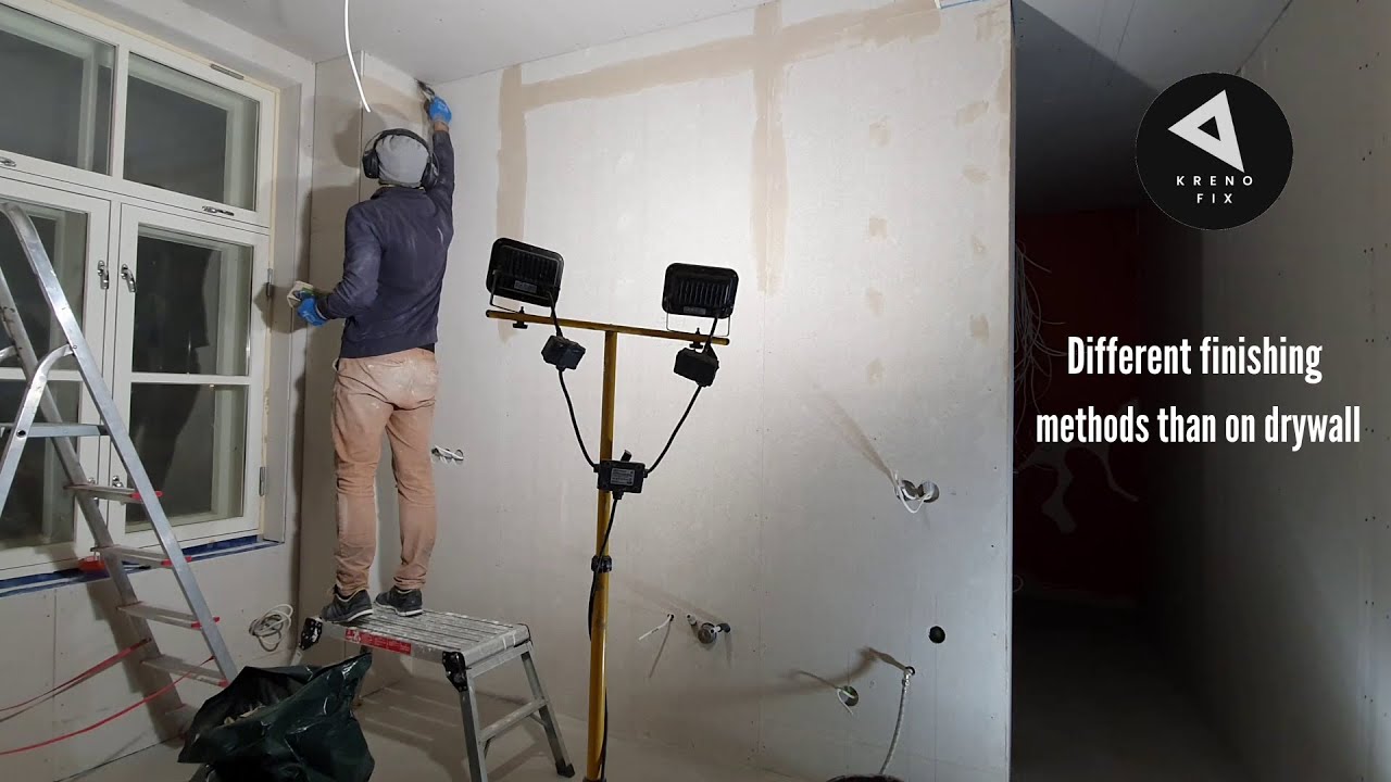 Prepping Fermacell boards for painting. No tape. Smooth finish. Bathroom/kitchen renovation/Part 17