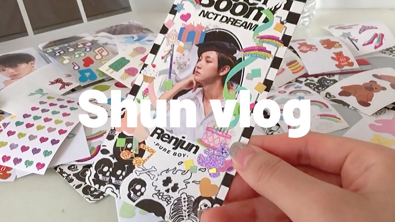 【vlog】NCTオタクの日常＃1 / シズニ ステッカー紹介 トレカデコ / NCT decorating by Shun / 시즈니 수티커