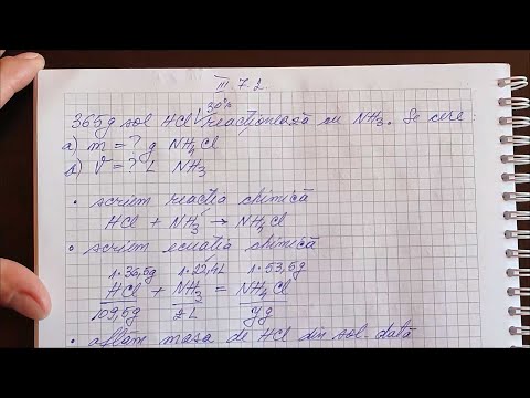 Calcule stoechiometrice cu soluții și volum molar - Model1