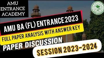 AMU BA Foreign Language 2023 Paper Discussion and Full Analysis #amuentrance #amubaforeignlanguage