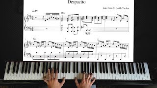 Despacito - Piano Tutorial (Plus sheet) Resimi