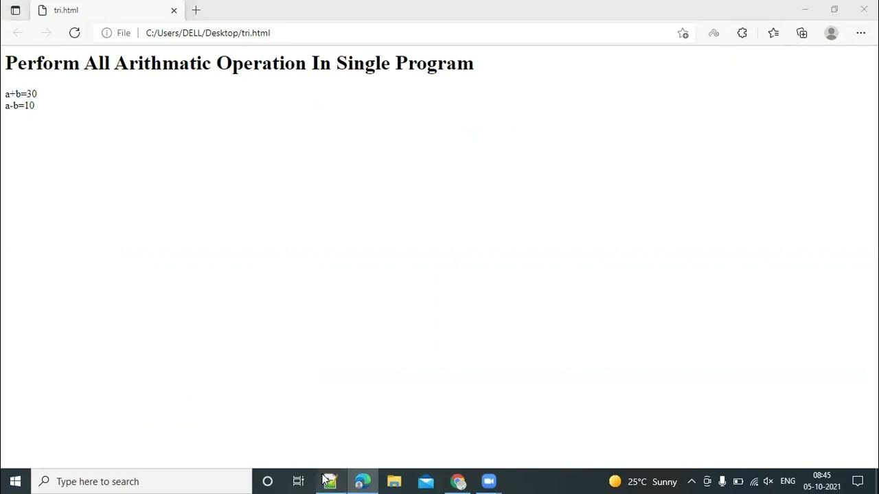 How To Perform All Arithmetic Operation In Single Program Using ...