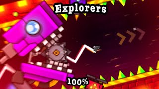 Explorers 100% (3 coins)(medium demon) by: MathisCreator and more | Geometry Dash 2.2
