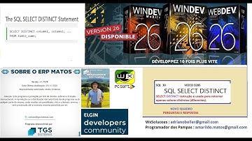 DICAS 3284 WINDEV WEBDEV MOBILE SELECT DISTINCT SQL 41