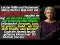 Meine Tochter verließ mich mit 57 – Jahre später forderte sie bei der Erbschaft MILLIONEN, aber…