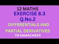 class12/Maths/Exercise 8.3/Question 2/Differentials and Partial derivatives /Tamil/IyalAcademy