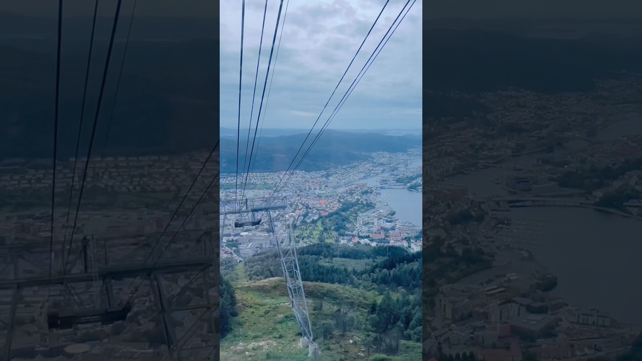 ⁣Through the Mountains by Cable Car in Bergen