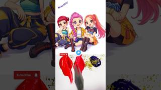 Kpop Demon Huntrix Team hair color painting #artshorts#kpop #fyp